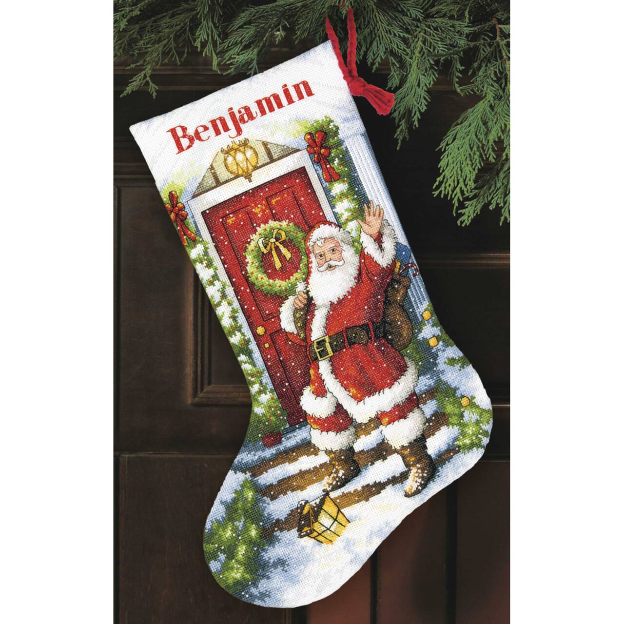 Dimensions® Gold Collection 16" Welcome Santa Stocking Counted Cross Stitch Kit